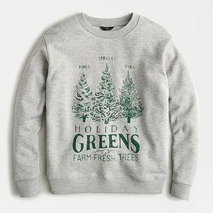 J. Crew Holiday Greens Sweatshirt